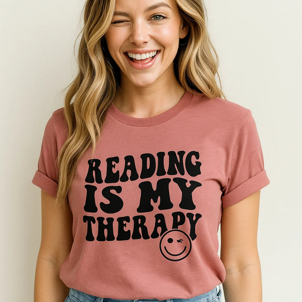 Reading Is My Therapy T-Shirt, Book Lover Tee