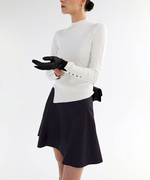 Anell Golf Classic Slim Knit Top - Ivory