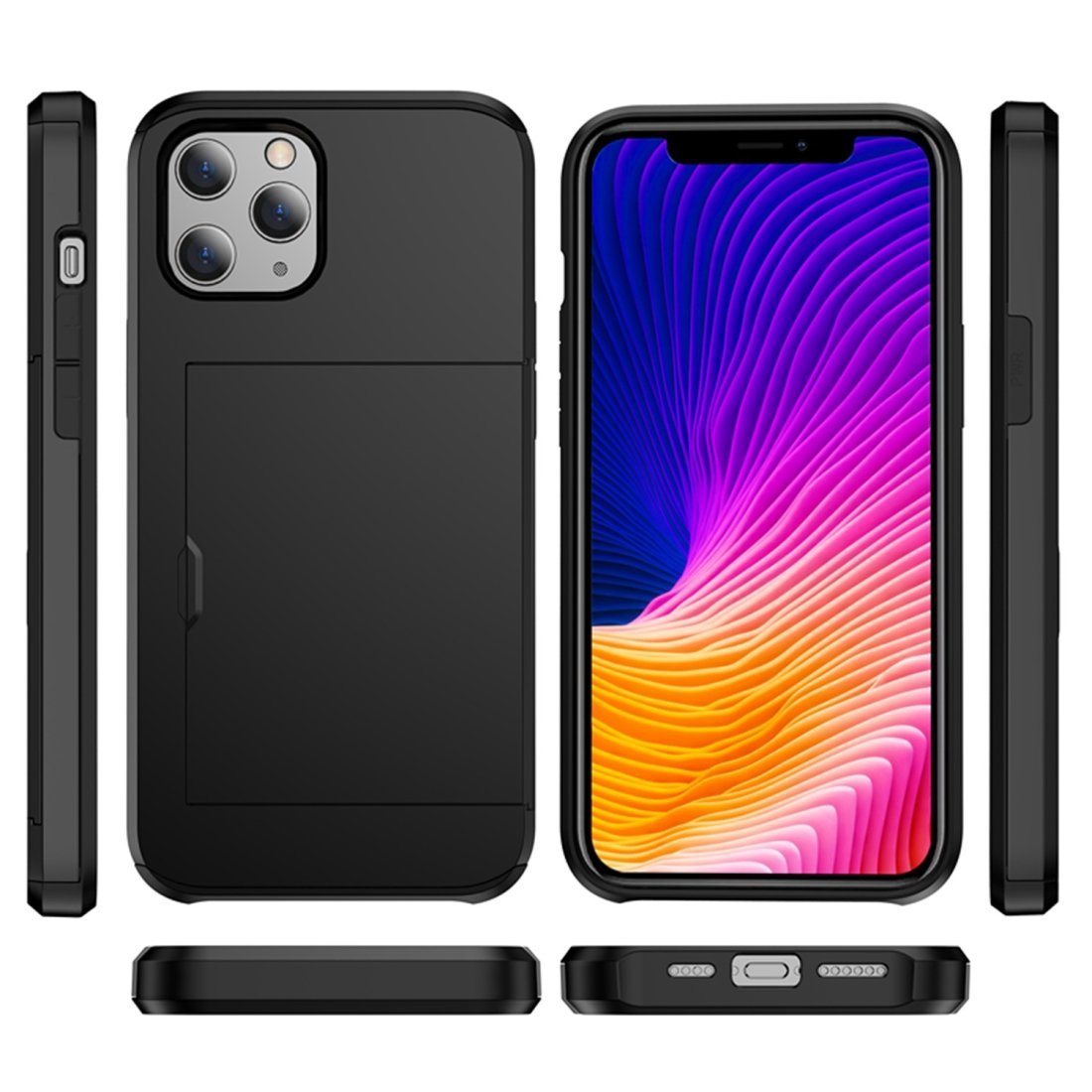 AMZER Hybrid Credit Card Case With Holster for iPhone 12 Pro Max