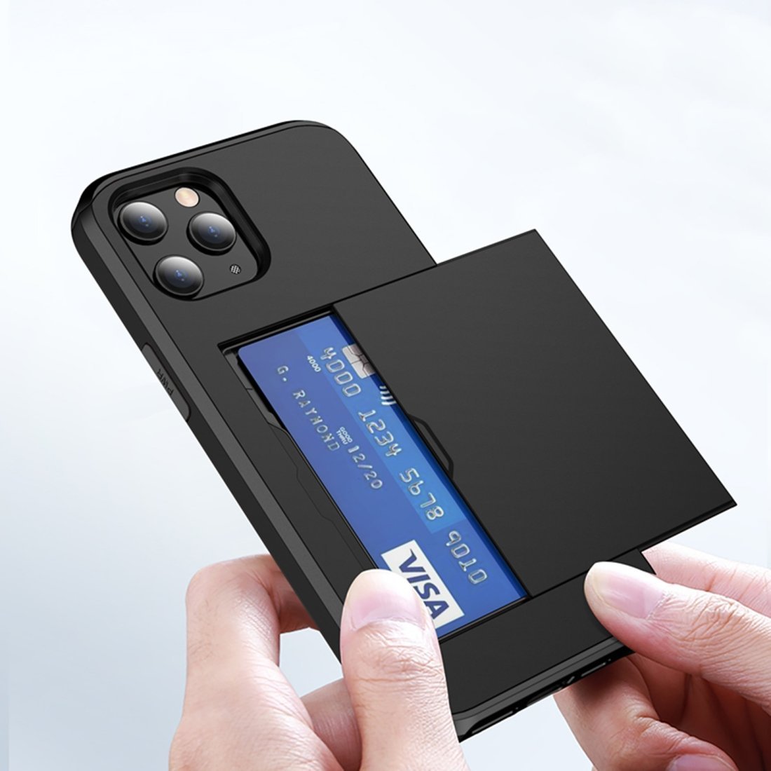 AMZER Hybrid Credit Card Case With Holster for iPhone 12 Pro Max