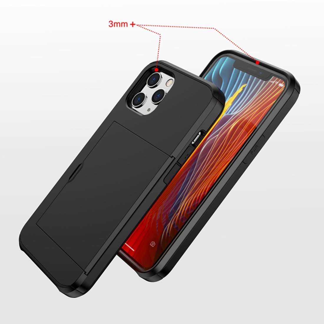 AMZER Hybrid Credit Card Case With Holster for iPhone 12 Pro Max
