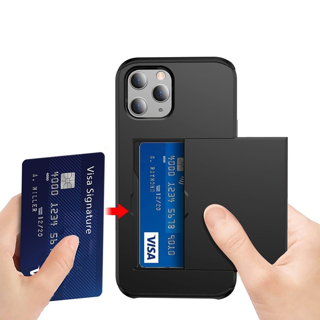AMZER Hybrid Credit Card Case With Holster for iPhone 12 Pro Max