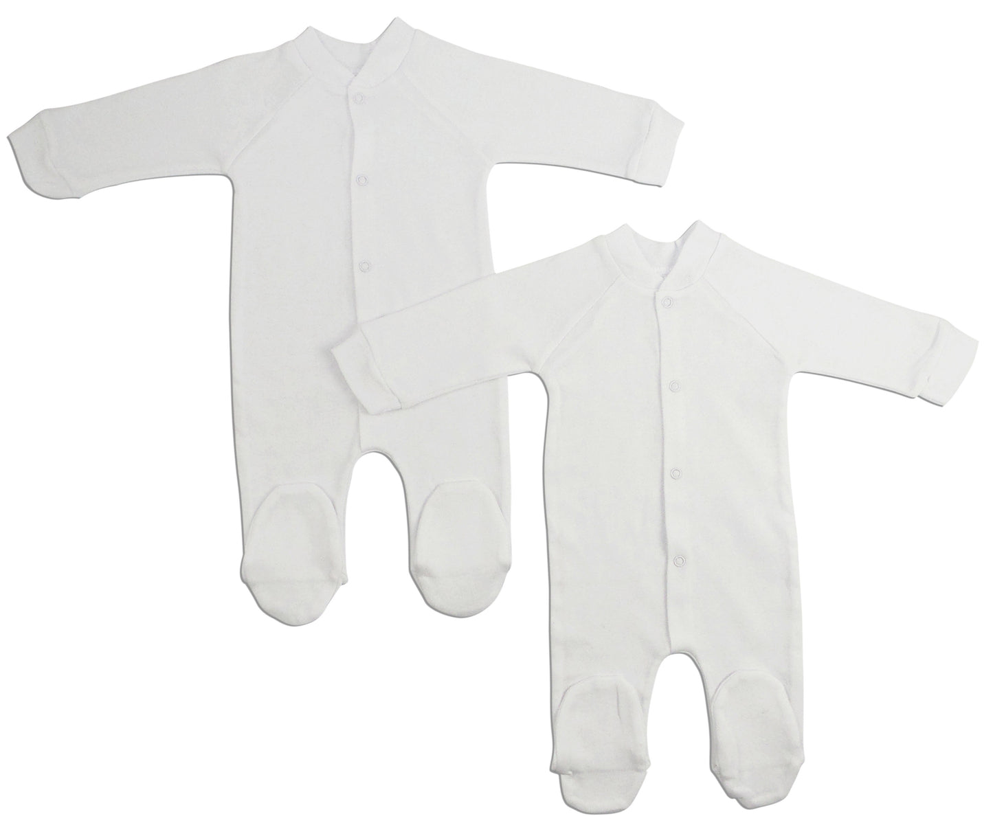 Bambini Interlock White Closed-toe Sleep & Play (Pack of 2)