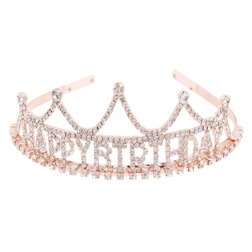 HAPPY BIRTHDAY RHINESTONE TIARA