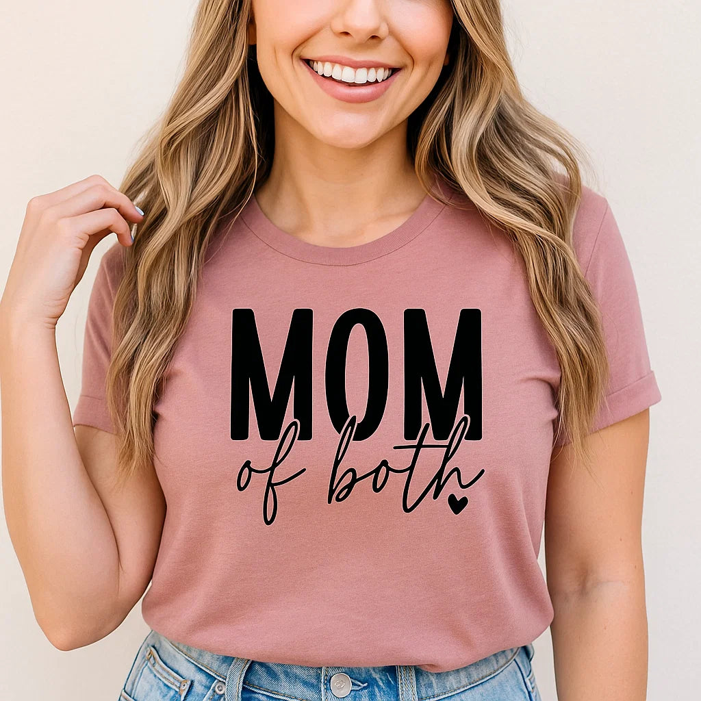 Mom of Both T-Shirt, Mother's Day Gift, Cute Mom Tee
