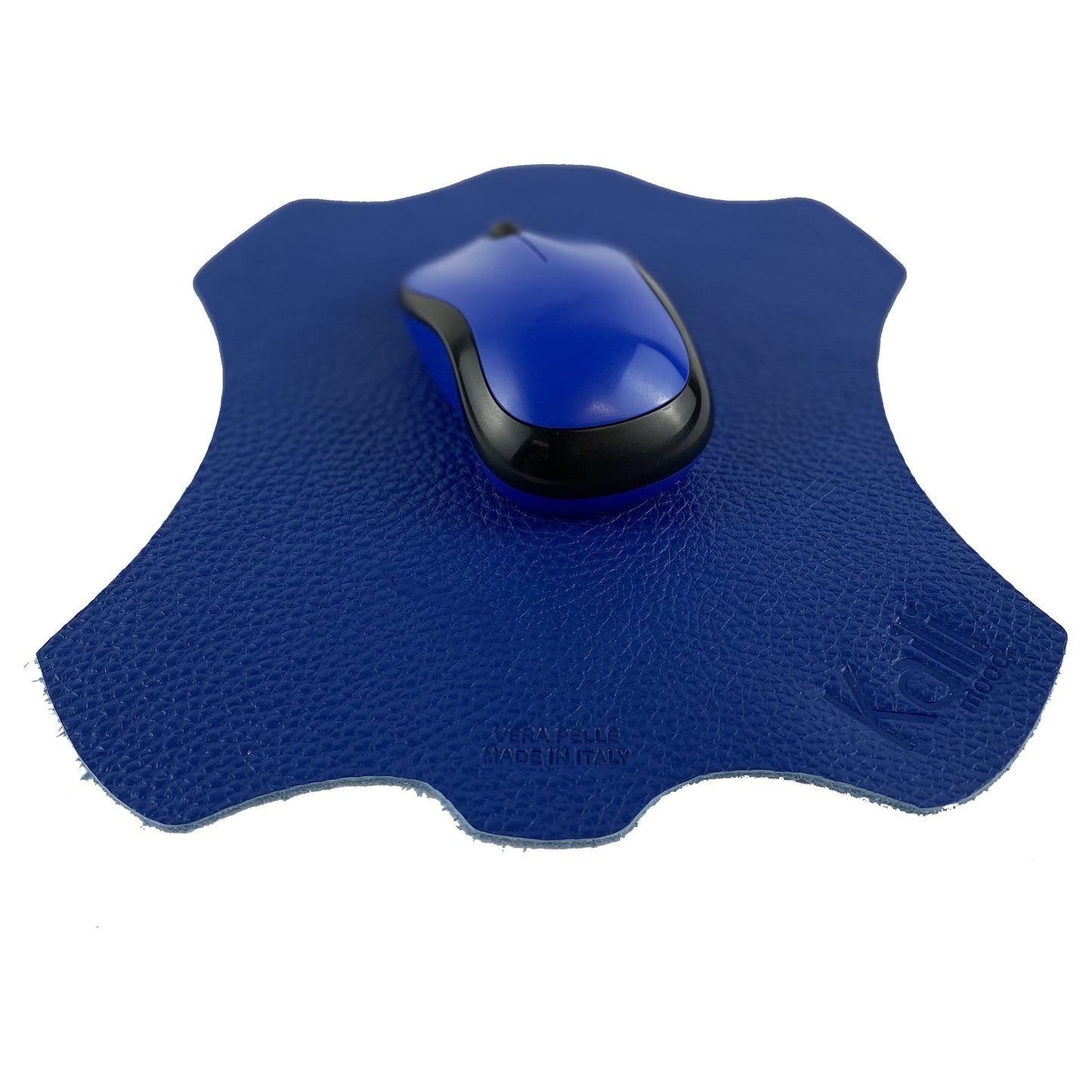 K0001DB | Tappetino per Mouse Made in Italy in Vera Pelle pieno fiore,