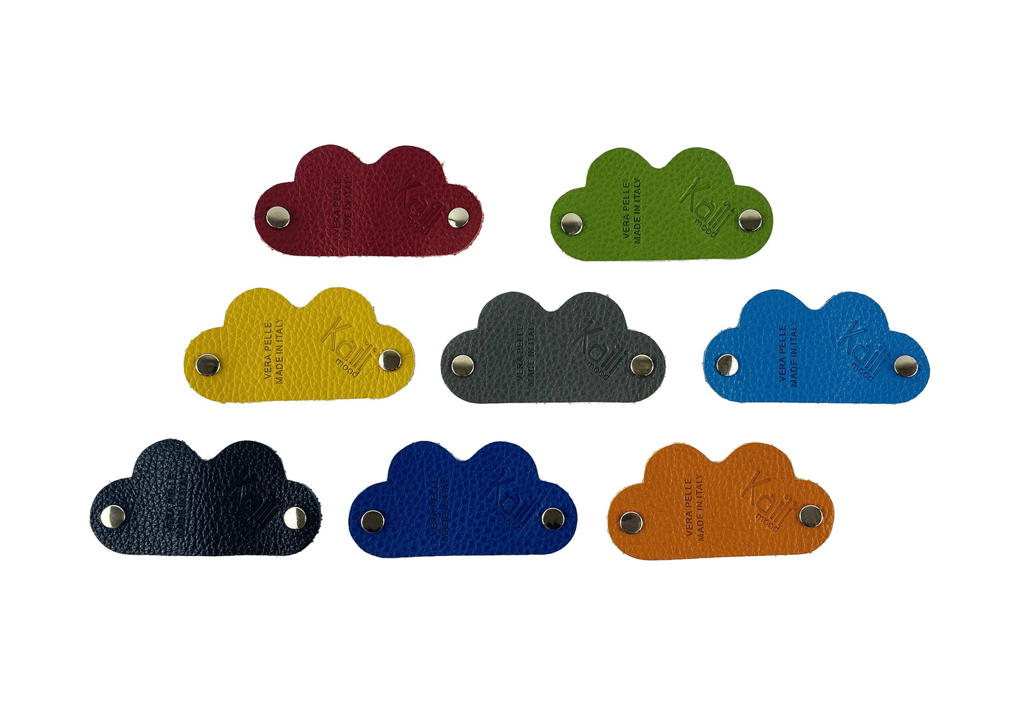 K0039VB | Avvolgicavo Cuore Made in Italy in Vera Pelle pieno fiore,