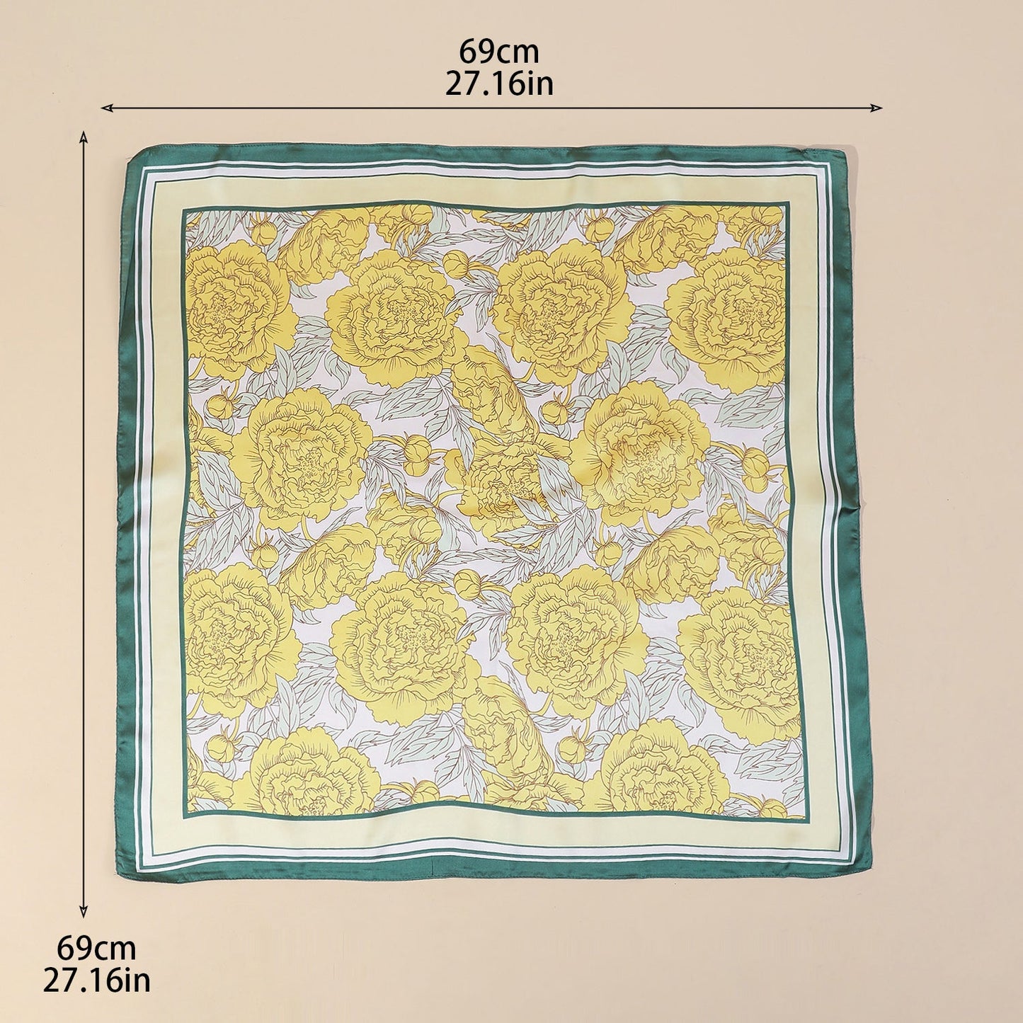 Floral Print Satin Scarf