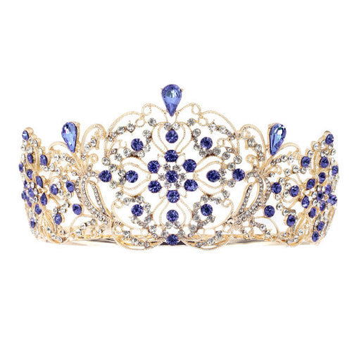 Elegant Crystal Embellished Crown Tiara