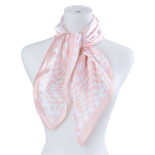 Checked Silk Multi Use Fashion Scarf