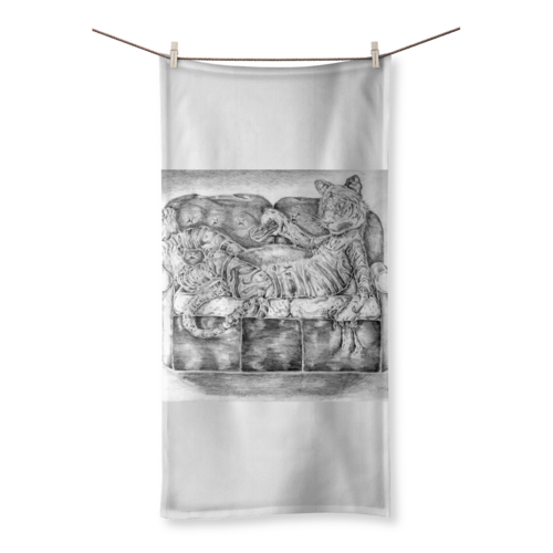 Tiger on a Couch Sublimation All Over Towel