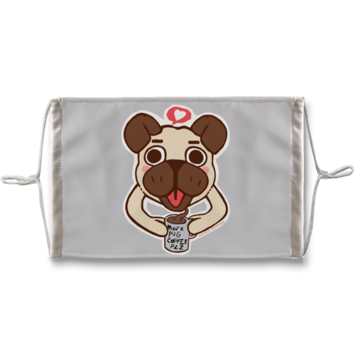 Pug Sublimation Face Mask