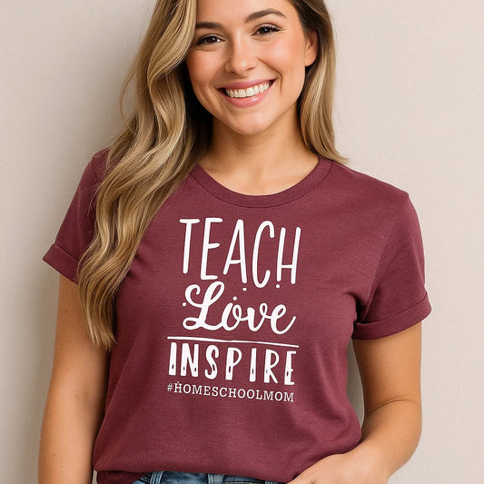 Teach Love Inspire T-Shirt, Teacher Shirt, Gift