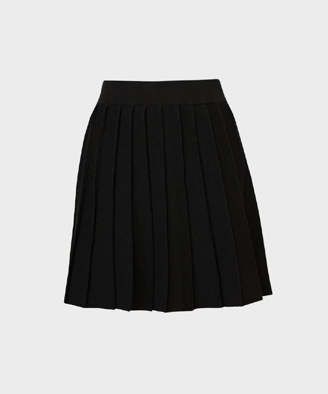 Anell Golf French Wool Skirt - Black