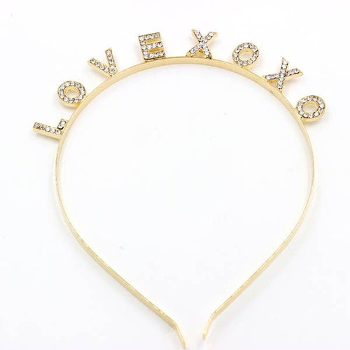 LOVE XOXO METAL HEADBAND
