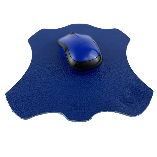 K0001DB | Tappetino per Mouse Made in Italy in Vera Pelle pieno fiore,