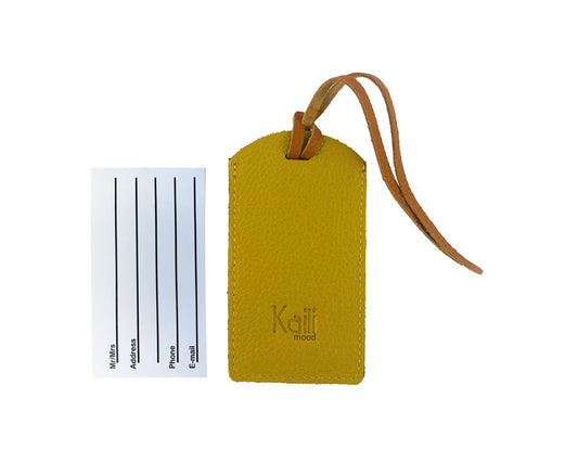 K0041LRB | Targhetta bagaglio Bicolore Made in Italy in Vera Pelle