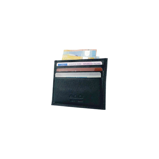 K10216AB | Porta Carte di Credito in Vera Pelle pieno fiore, con