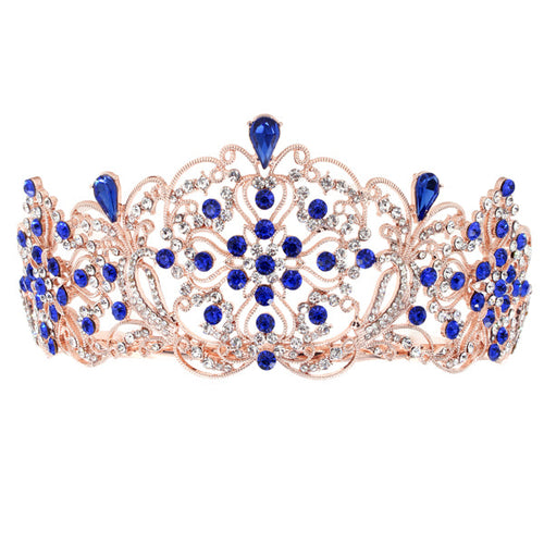 Elegant Crystal Embellished Crown Tiara