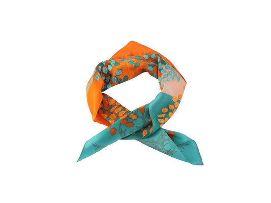 TEAL SILK FASHION SCARF