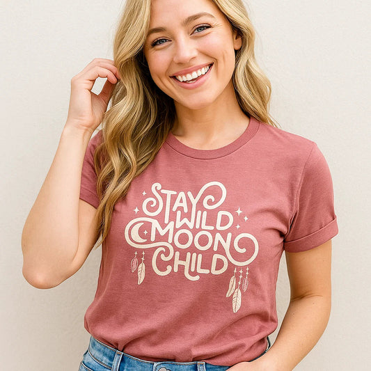 Stay Wild Moon Child T-Shirt Unisex Soft