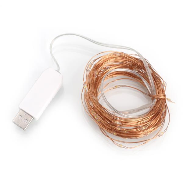10M 100 LEDs Waterproof USB Copper Wire Decoration String Light