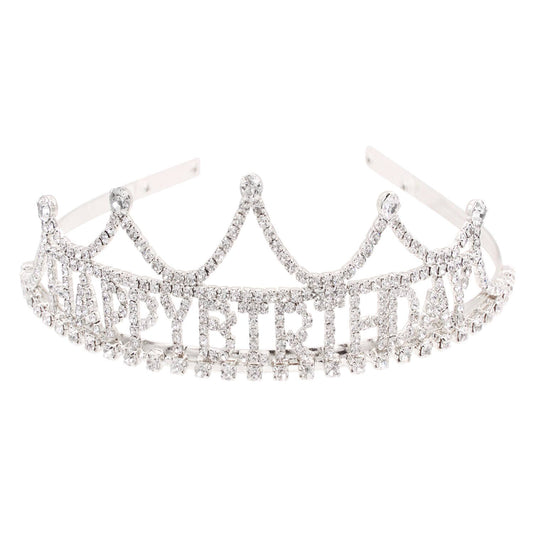 HAPPY BIRTHDAY RHINESTONE TIARA