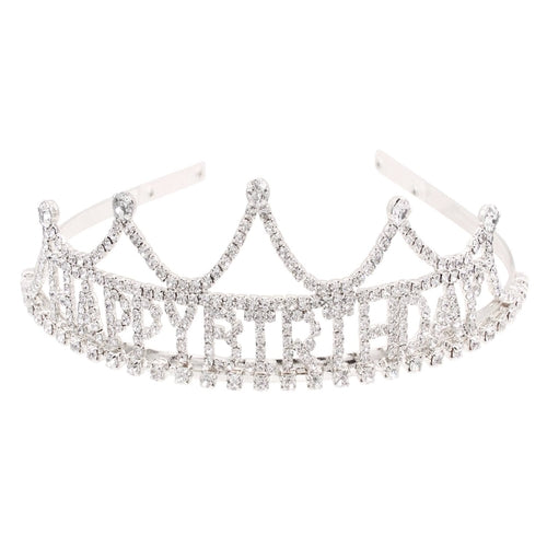 HAPPY BIRTHDAY RHINESTONE TIARA