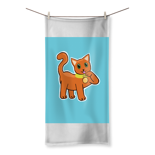Orange Cat Sublimation All Over Towel